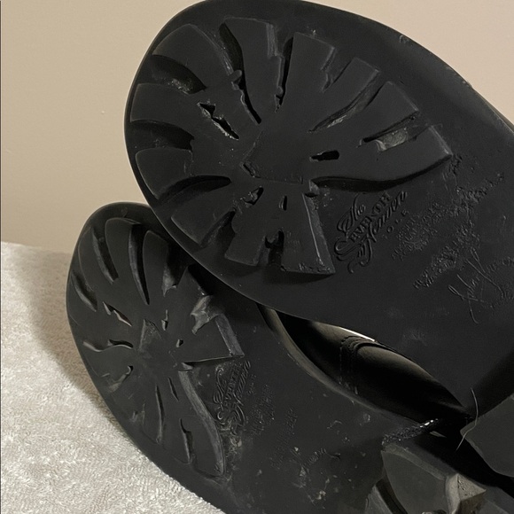 Vintage John Fluevog The Seventh Heaven Black Leather Lace-Up Boots Size 10 - Picture 7 of 9